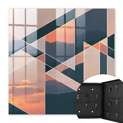 Key cabinet Mountain sunsets enliven the interior