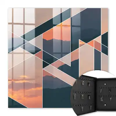 Key cabinet Mountain sunsets enliven the interior
