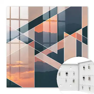 Key cabinet Mountain sunsets enliven the interior