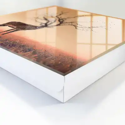Wall mounted key box Magical Deer of the Orange Mist