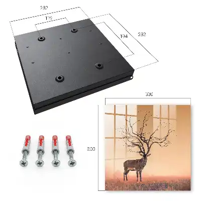 Wall mounted key box Magical Deer of the Orange Mist