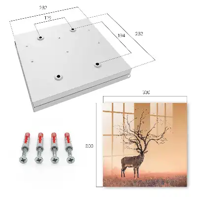 Wall mounted key box Magical Deer of the Orange Mist