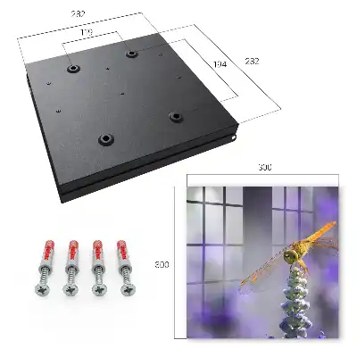Wall mounted key cabinet Dragonfly on a purple flower