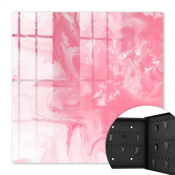 Wall mounted key box The pink zephyr of a dynamic composition