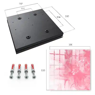 Wall mounted key box The pink zephyr of a dynamic composition