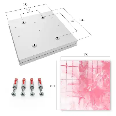 Wall mounted key box The pink zephyr of a dynamic composition