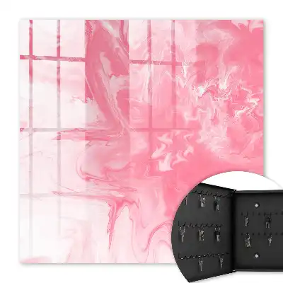 Wall mounted key box The pink zephyr of a dynamic composition