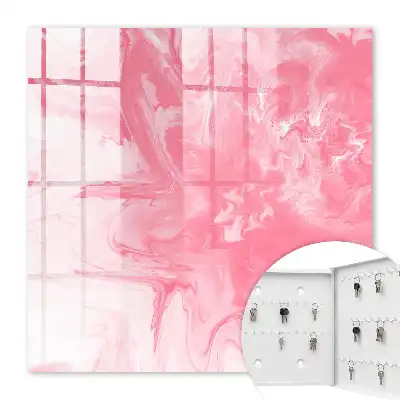 Wall mounted key box The pink zephyr of a dynamic composition