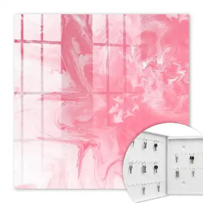 Wall mounted key box The pink zephyr of a dynamic composition