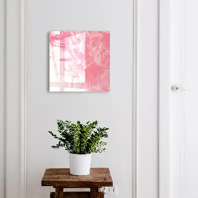 Wall mounted key box The pink zephyr of a dynamic composition