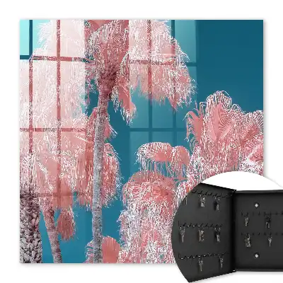 Key box for home Tropical composition with blue background