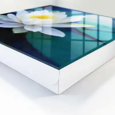 Wall mounted key cabinet Water lily meditation nature