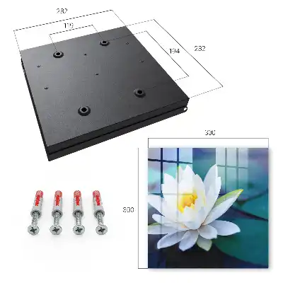 Wall mounted key cabinet Water lily meditation nature