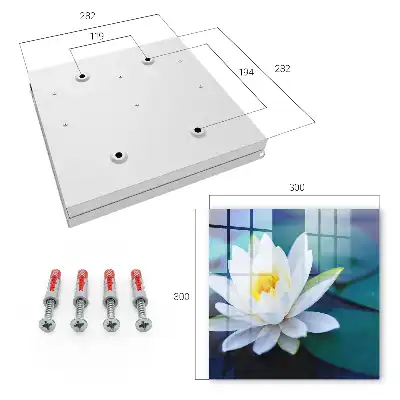 Wall mounted key cabinet Water lily meditation nature