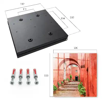 Decorative key box Red street with plants and stairs
