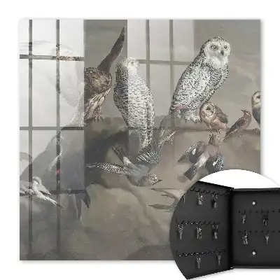 Key cabinet Birds on a picturesque rock