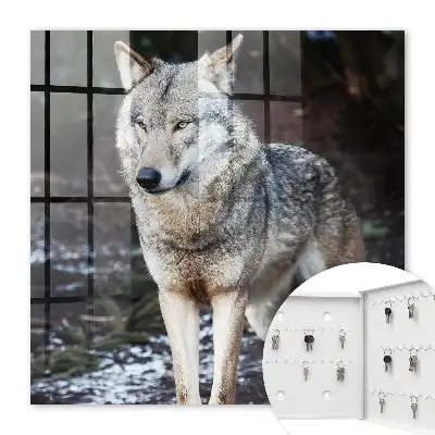 Key box for home A wolf in a forest full of contrasts