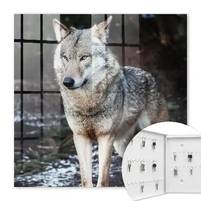 Key box for home A wolf in a forest full of contrasts