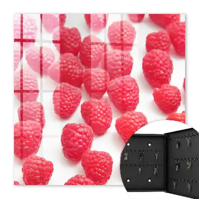 Decorative key box Pink raspberries in the light background