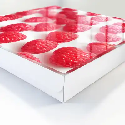 Decorative key box Pink raspberries in the light background