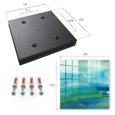 Decorative key box Watercolor blue green