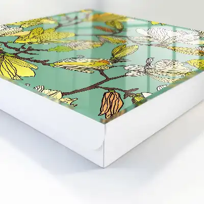 Wall mounted key cabinet Living nature with green background