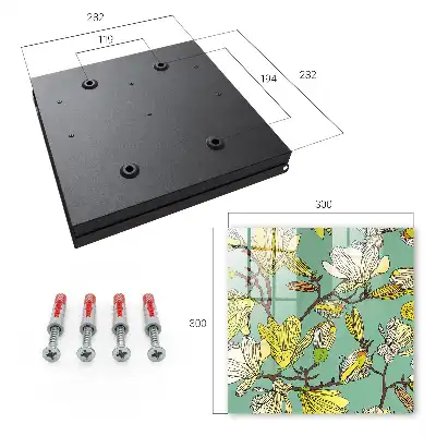 Wall mounted key cabinet Living nature with green background