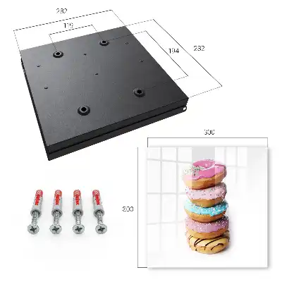 Key cabinet Colorful doughnuts of a tasty composition