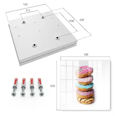 Key cabinet Colorful doughnuts of a tasty composition