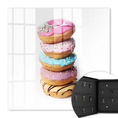 Key cabinet Colorful doughnuts of a tasty composition