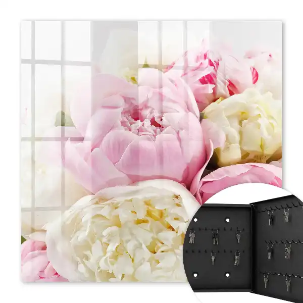 Decorative key box Pastel shades of flowers