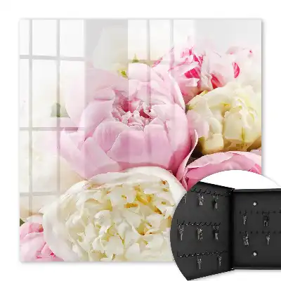 Decorative key box Pastel shades of flowers