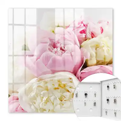 Decorative key box Pastel shades of flowers
