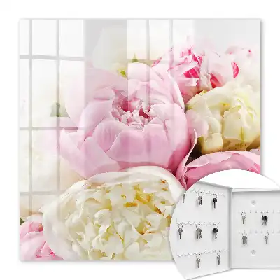 Decorative key box Pastel shades of flowers
