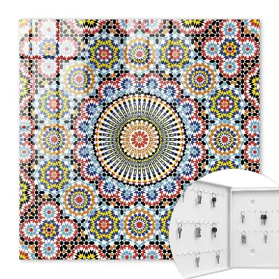 Decorative key box Mosaic pattern dynamic composition