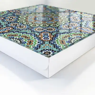 Wall mounted key cabinet A colorful mosaic of intense colors