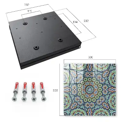 Wall mounted key cabinet A colorful mosaic of intense colors