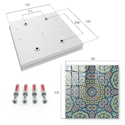 Wall mounted key cabinet A colorful mosaic of intense colors