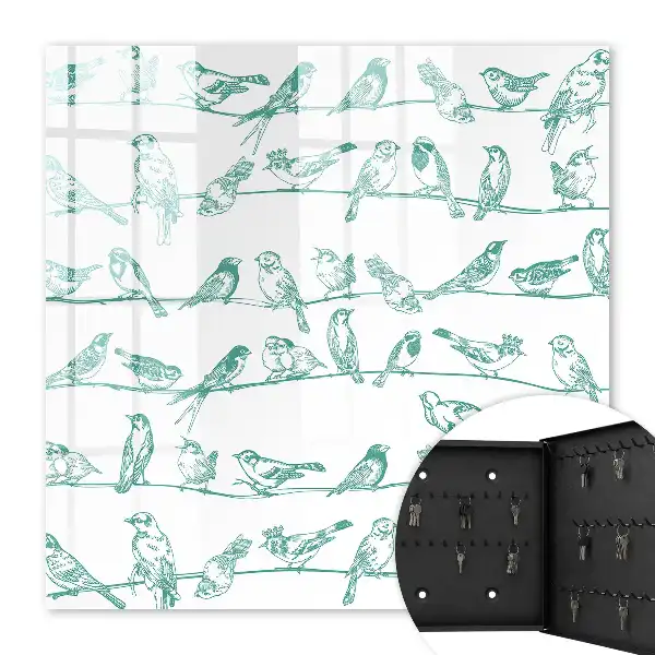 Key cabinet Birds on thin branches