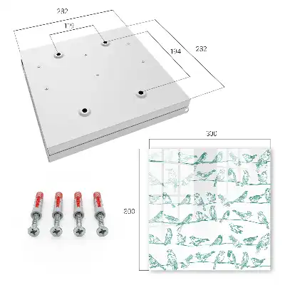 Key cabinet Birds on thin branches