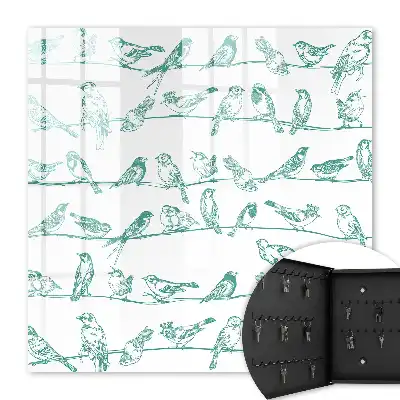 Key cabinet Birds on thin branches