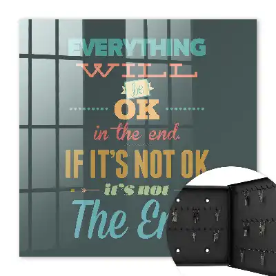 Decorative key box with positive message