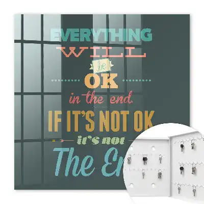 Decorative key box with positive message
