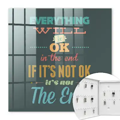 Decorative key box with positive message