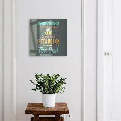 Decorative key box with positive message