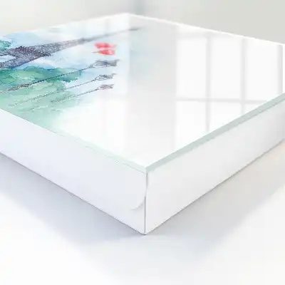Key cabinet Parisian scenery with blue background