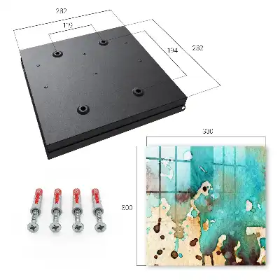 Key box for home Turquoise abstract composition
