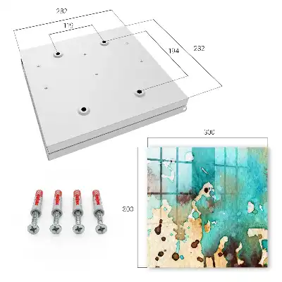 Key box for home Turquoise abstract composition