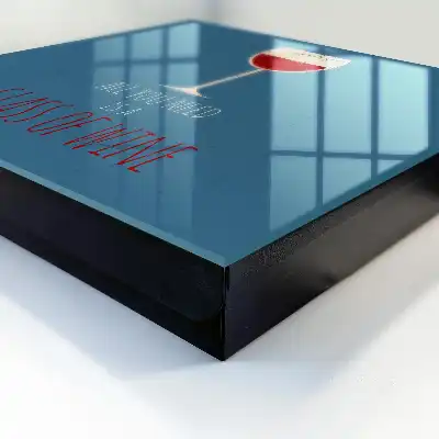 Decorative key box Glass of wine with inspirational inscription