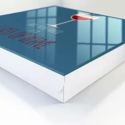 Decorative key box Glass of wine with inspirational inscription